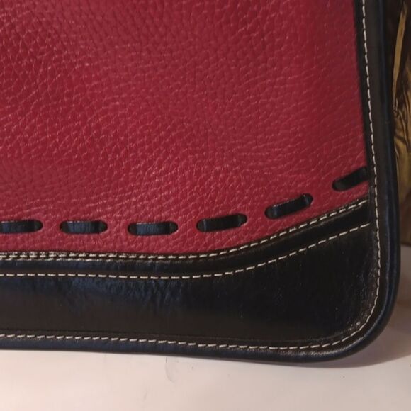 Brighton Red and Black Bag. Vintage. Classic. RED - Picture 2 of 12